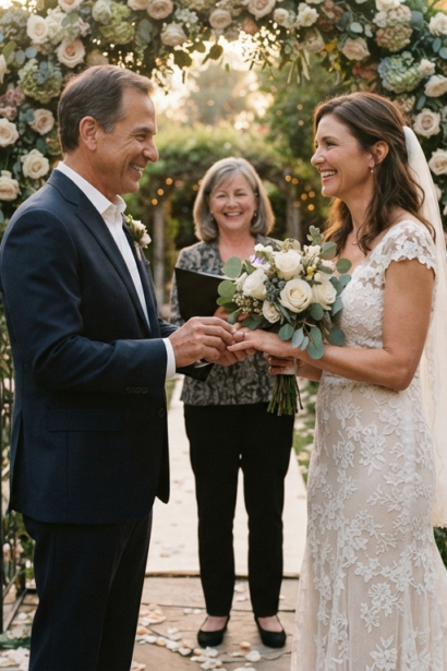 Mark fluent justine bateman wedding