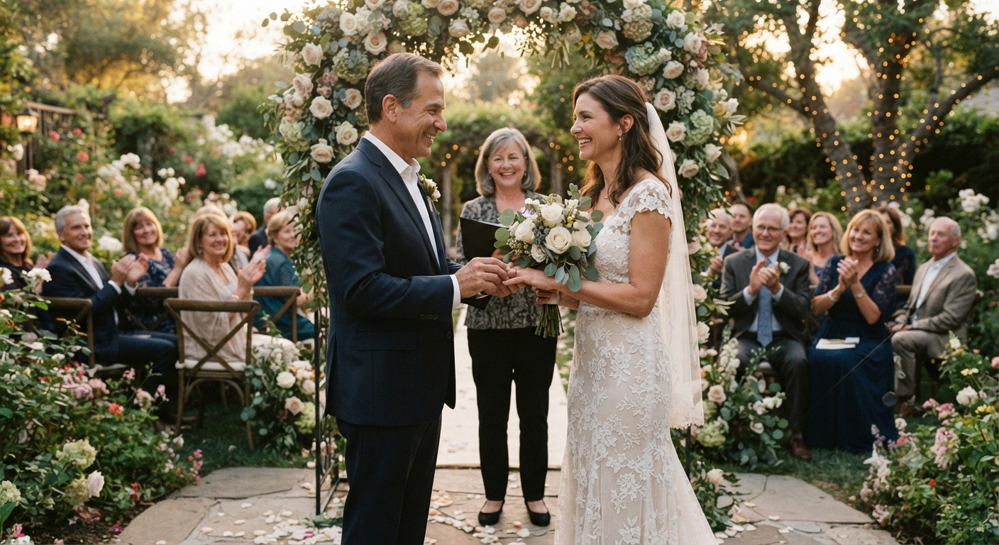 Mark fluent justine bateman wedding