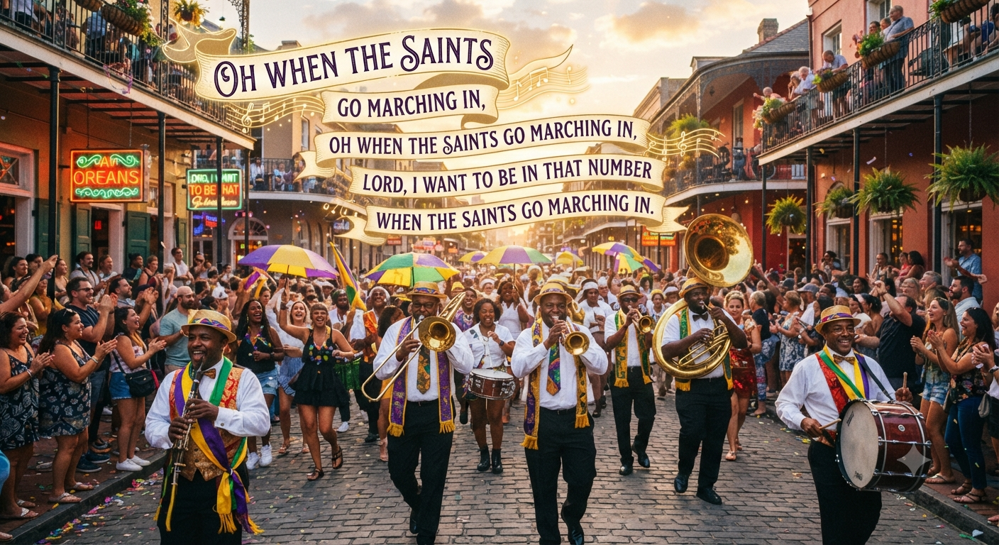 Lyrics for oh when the saints go marching in