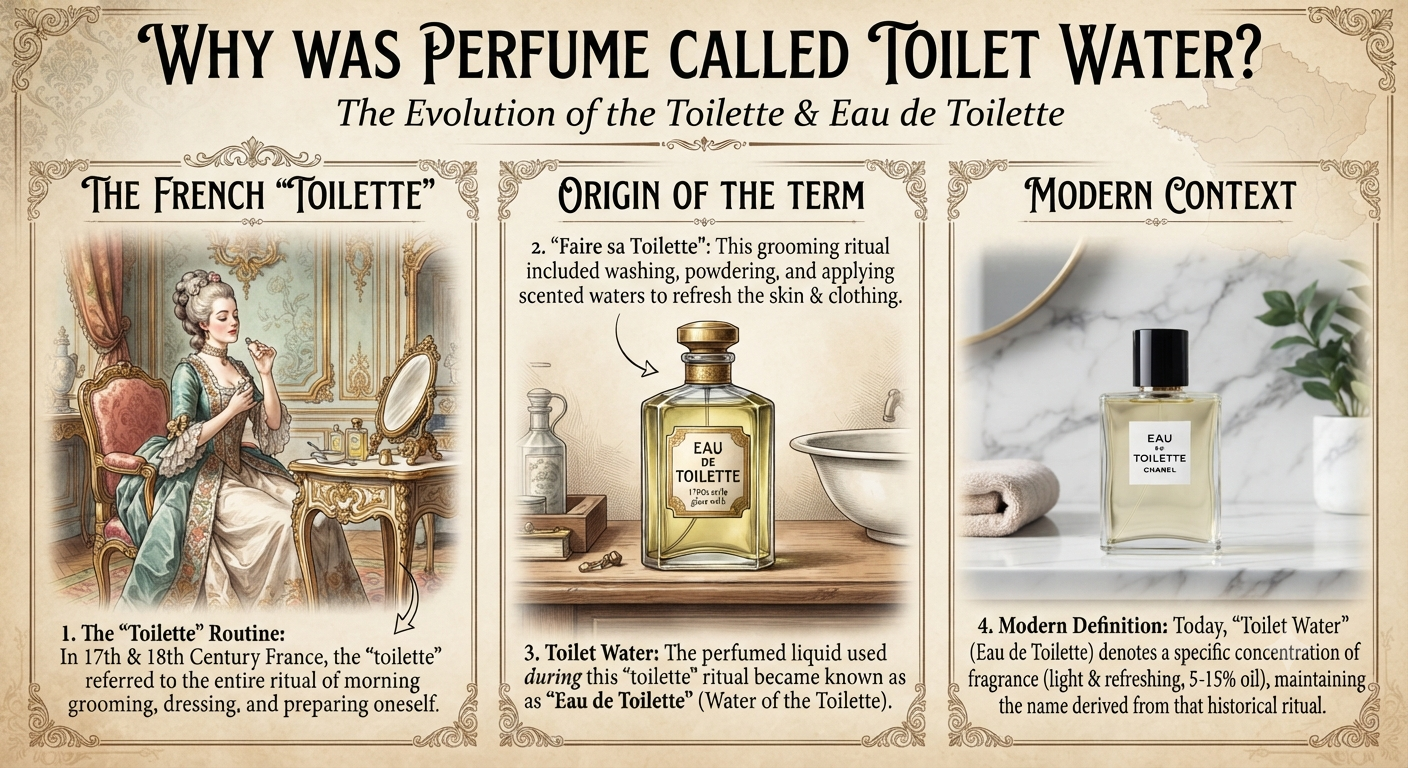 Why was perfume called toilet water