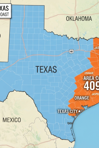 Where is area code 409 located