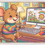 Happy color coloring book mit maus und tastatur spielen